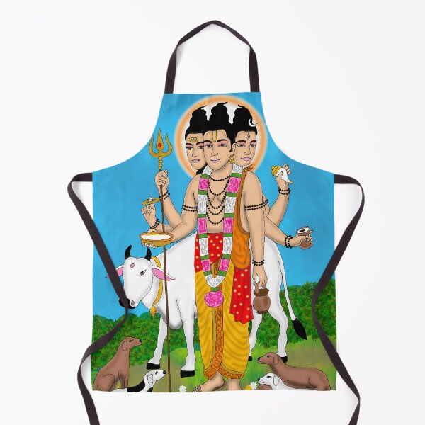 Item preview, Lord Dattatreya Divine Design – Sacred Hindu Spiritual Artwork designed and sold by Harshit_Digital_Arts.