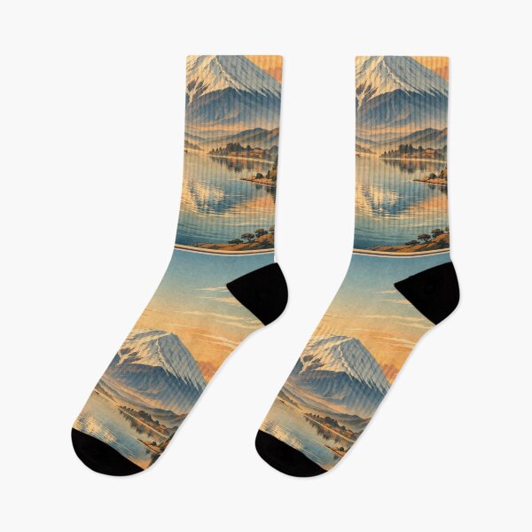 Item preview, Vintage Mount Fuji Japan Travel Poster – Retro Japanese Landscape Sunrise Wall Art designed and sold by Globalcitytees.