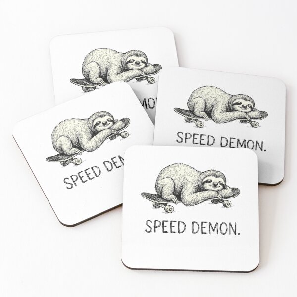 Item preview, Lazy Sloth Speed Demon Skateboarder designed and sold by k3rstman1.