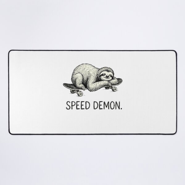 Item preview, Lazy Sloth Speed Demon Skateboarder designed and sold by k3rstman1.