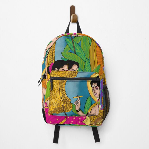 Item preview, Lord Dattatreya Spiritual Illustration – Hindu Mythology Design designed and sold by Harshit_Digital_Arts.