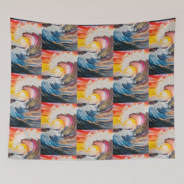 Item preview, Waves at Sunset Painting  designed and sold by Zion Lion .