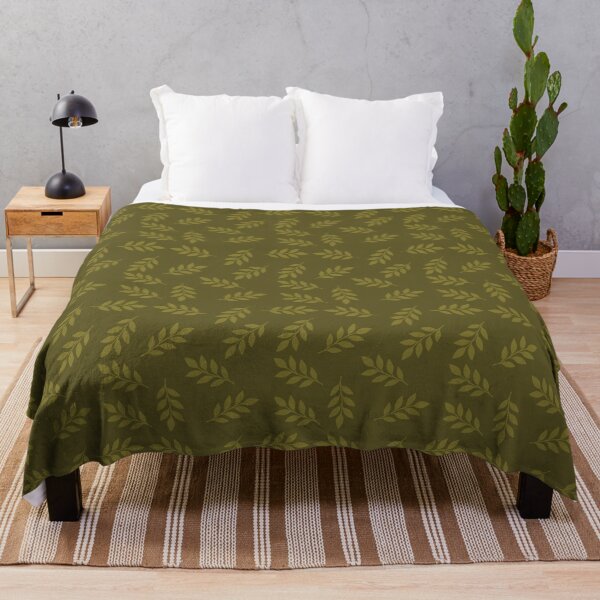 Item preview, Scattered Botanical Leaves - Olive Green designed and sold by trieschman.