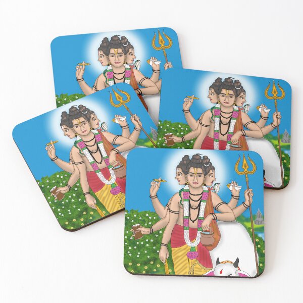 Item preview, Lord Dattatreya Sacred Art Design – Indian Spiritual Illustration designed and sold by Harshit_Digital_Arts.