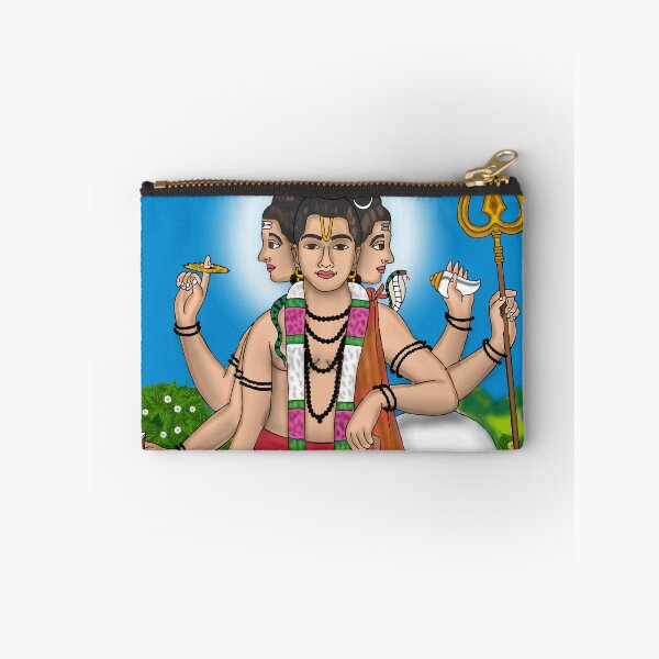Item preview, Lord Dattatreya Sacred Art Design – Indian Spiritual Illustration designed and sold by Harshit_Digital_Arts.