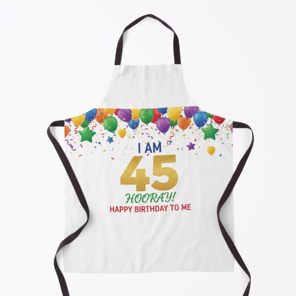 Item preview, I am 45 Hooray! Happy Birthday to Me - Tag My Shirt designed and sold by Tag My Shirt - Clothing Made to Be Written On..