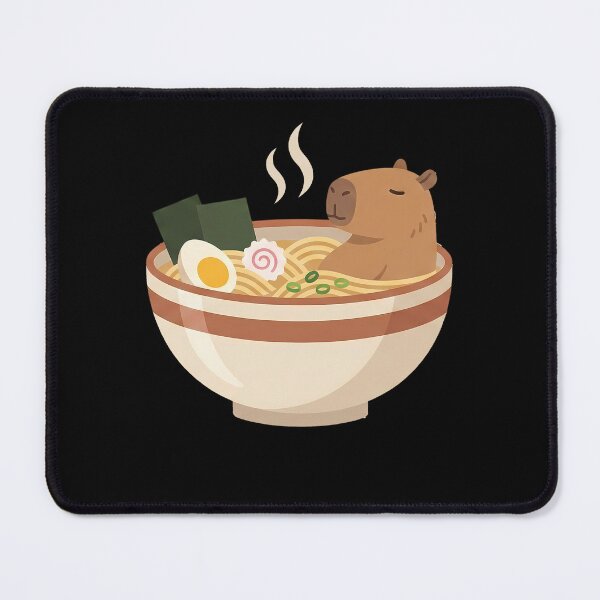 Item preview, Cute Capybara Relaxing Ramen Noodle Bath designed and sold by k3rstman1.