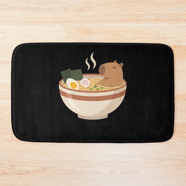 Item preview, Cute Capybara Relaxing Ramen Noodle Bath designed and sold by k3rstman1.