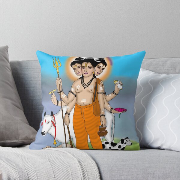 Item preview, Lord Dattatreya Devotional Design – Mystical Hindu Art designed and sold by Harshit_Digital_Arts.