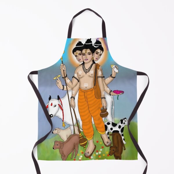 Item preview, Lord Dattatreya Devotional Design – Mystical Hindu Art designed and sold by Harshit_Digital_Arts.