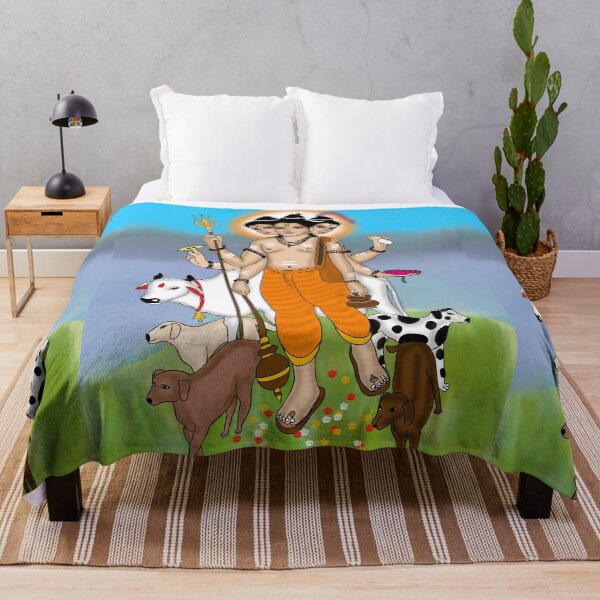 Item preview, Lord Dattatreya Devotional Design – Mystical Hindu Art designed and sold by Harshit_Digital_Arts.