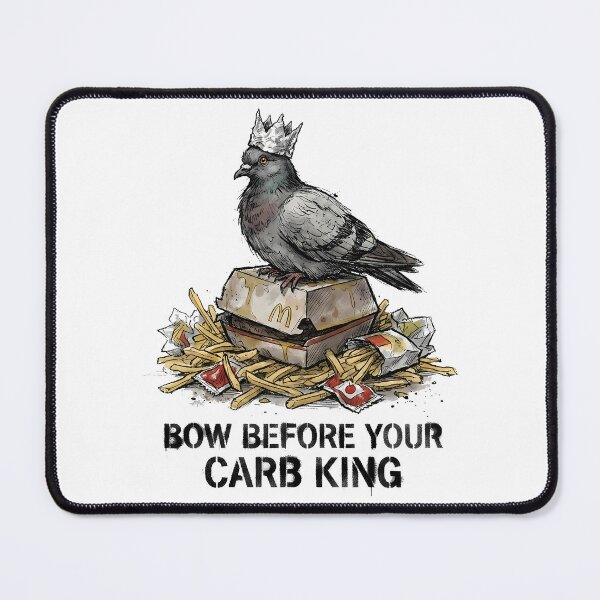 Item preview, Pigeon Carb King Fast Food Humor designed and sold by k3rstman1.