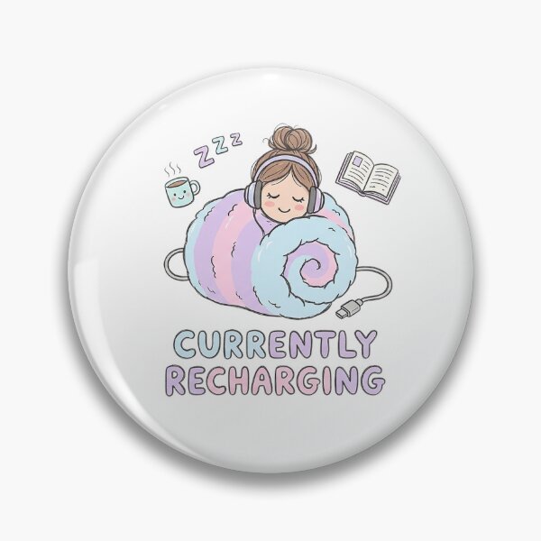 Item preview, Currently Recharging Cozy Kawaii Girl designed and sold by Molcajetee.