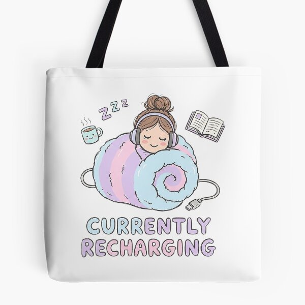 Item preview, Currently Recharging Cozy Kawaii Girl designed and sold by Molcajetee.