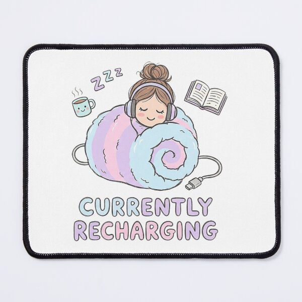 Item preview, Currently Recharging Cozy Kawaii Girl designed and sold by Molcajetee.