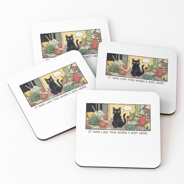 Item preview, Mischievous Black Cat Messy Room Comic designed and sold by k3rstman1.
