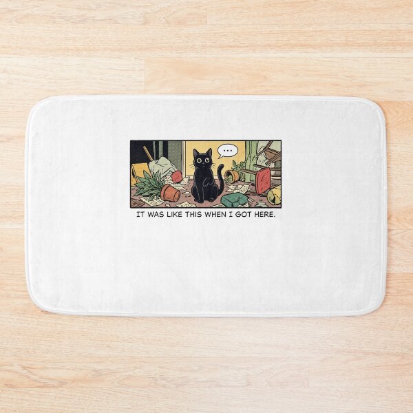 Item preview, Mischievous Black Cat Messy Room Comic designed and sold by k3rstman1.