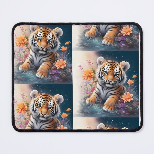 Item preview, Adorable Cute Baby Tiger Fantasy Illustration designed and sold by PrithviApparels.