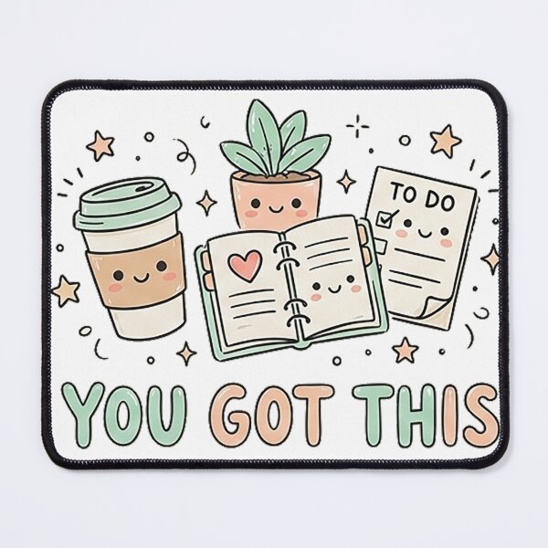 Item preview, You Got This - Kawaii Productivity Planner Doodles designed and sold by Molcajetee.