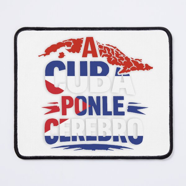 Item preview, Use Your Brains in Cuba – Graphic design with colors of the Cuban flag designed and sold by YanitaTF.