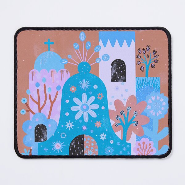 Item preview, Whimsical Floral Cityscape Art designed and sold by joycrysstudio.
