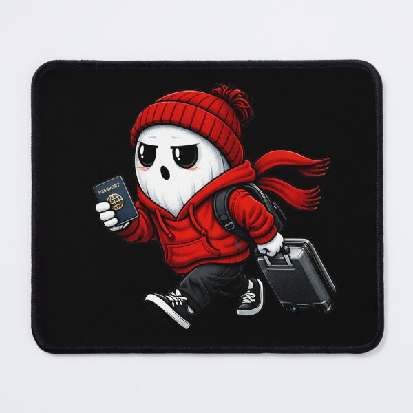 Item preview, Travel Mood Ghost – Cute Airport Adventure Aesthetic Cartoon designed and sold by ColorSplash123.