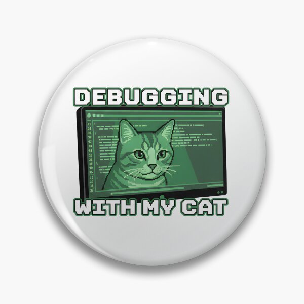 Item preview, Debugging With My Cat Shirt Funny Programmer Tee Coding Cat  designed and sold by HairballsSheds.