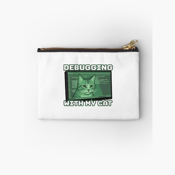 Item preview, Debugging With My Cat Shirt Funny Programmer Tee Coding Cat  designed and sold by HairballsSheds.