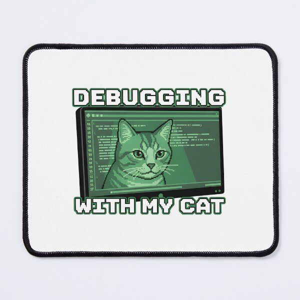 Item preview, Debugging With My Cat Shirt Funny Programmer Tee Coding Cat  designed and sold by HairballsSheds.