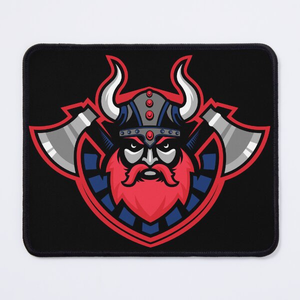 Item preview, Fierce Norwegian Viking Warrior Mascot with Horned Helmet and Red Beard designed and sold by Oblique21.