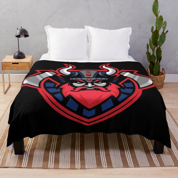Item preview, Fierce Norwegian Viking Warrior Mascot with Horned Helmet and Red Beard designed and sold by Oblique21.
