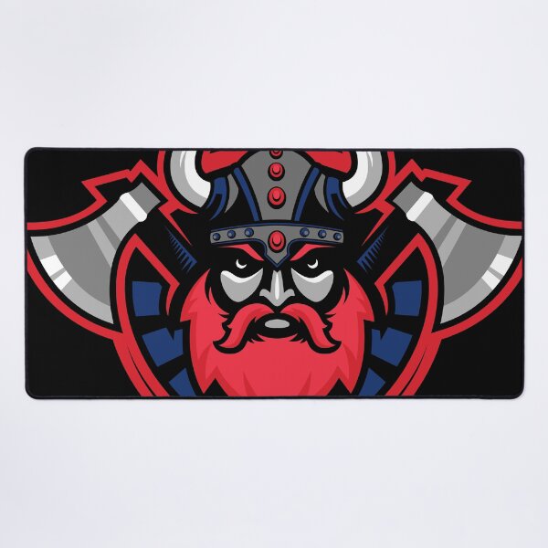 Item preview, Fierce Norwegian Viking Warrior Mascot with Horned Helmet and Red Beard designed and sold by Oblique21.