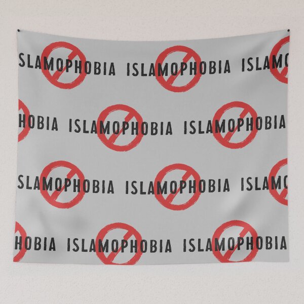 Item preview, Stop Islamophobia Prohibition Sign Social Justice Identity Statement designed and sold by Miniature Store.