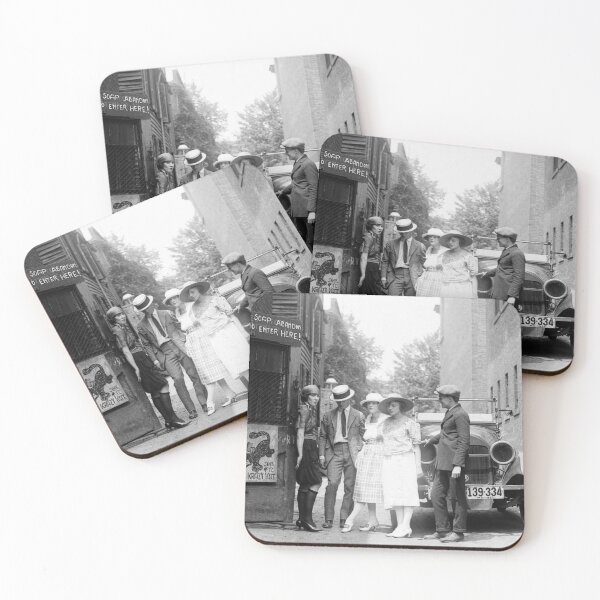 Item preview, Prohibition, Young People at Speakeasy, Black and White Vintage Art designed and sold by vintagevivian.