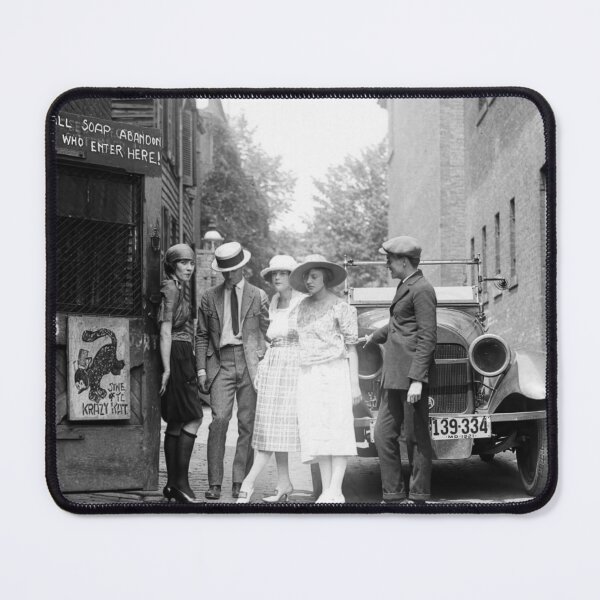 Item preview, Prohibition, Young People at Speakeasy, Black and White Vintage Art designed and sold by vintagevivian.
