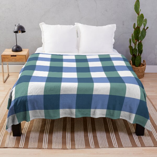 Item preview, Dusty Blue and Teal Gingham designed and sold by KatelynDesigns-.