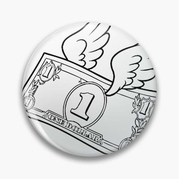 Item preview, Flying One Dollar Bill with Wings - $1 and a Dream designed and sold by Hermits-Loft.