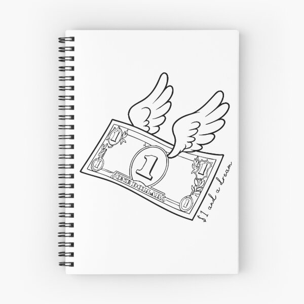 Item preview, Flying One Dollar Bill with Wings - $1 and a Dream designed and sold by Hermits-Loft.