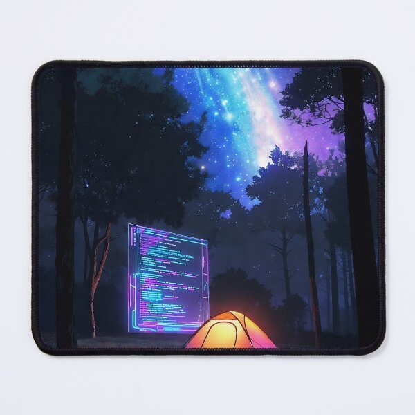 Item preview, Starry Night Wilderness Code - Solo Camping & Sci-Fi Programmer Art designed and sold by LuxeBuzz.