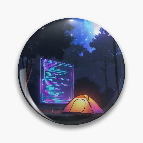 Item preview, Starry Night Wilderness Code - Solo Camping & Sci-Fi Programmer Art designed and sold by LuxeBuzz.