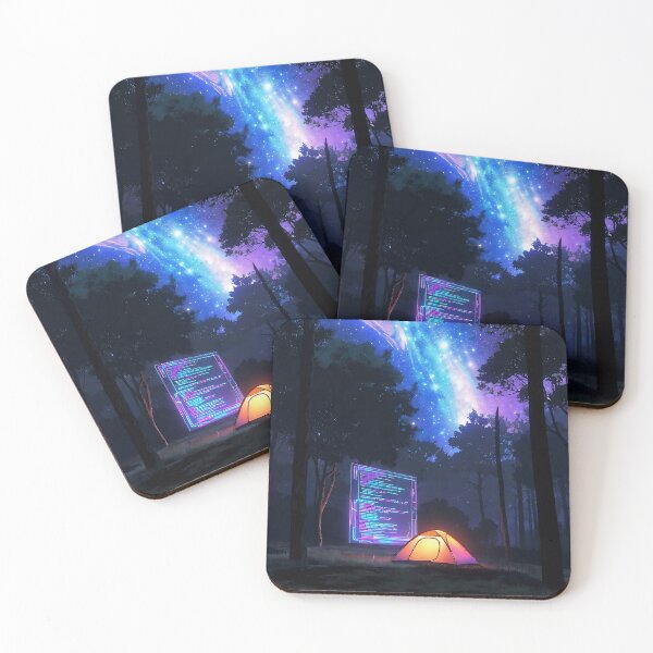 Item preview, Starry Night Wilderness Code - Solo Camping & Sci-Fi Programmer Art designed and sold by LuxeBuzz.