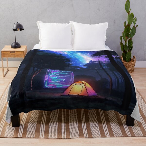 Item preview, Starry Night Wilderness Code - Solo Camping & Sci-Fi Programmer Art designed and sold by LuxeBuzz.