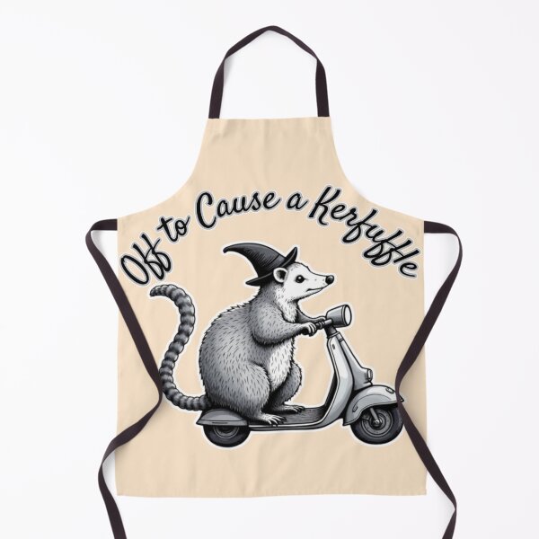 Item preview, Off to Cause a Kerfuffle - Funny Opossum on Scooter designed and sold by PriyaMagic.