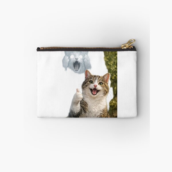 Item preview, Saying Yes Regretting Later Funny Cat Sticker – Social Meme designed and sold by VibeVauilt.