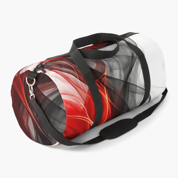 Item preview, Crimson & Smoke Flow – Red Black Abstract Silk Flames designed and sold by Kaleidoscope Print.