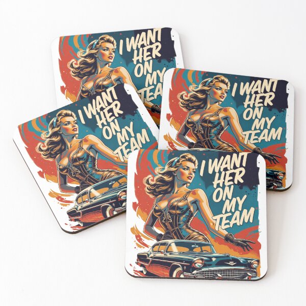 Item preview, Pin-Up Girl and Classic Car: I want her on my team. designed and sold by JonelleTshirts.