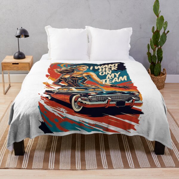 Item preview, Pin-Up Girl and Classic Car: I want her on my team. designed and sold by JonelleTshirts.