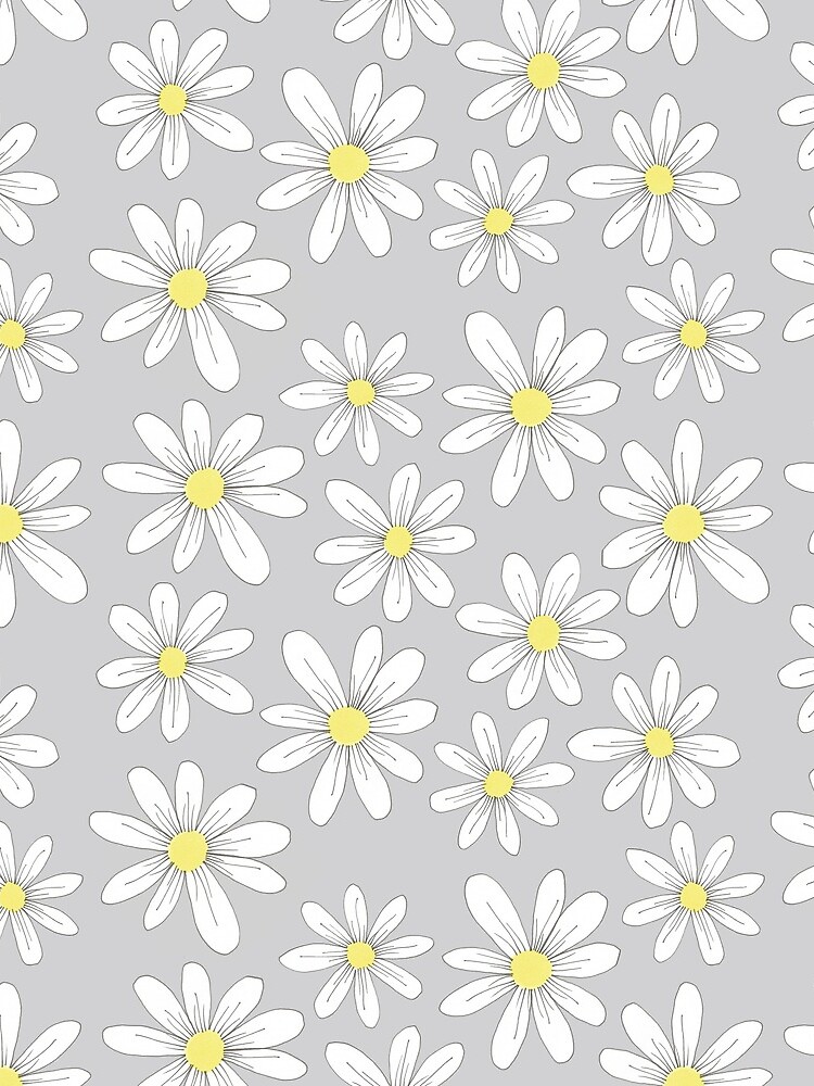 simple daisies on gray by swoldham