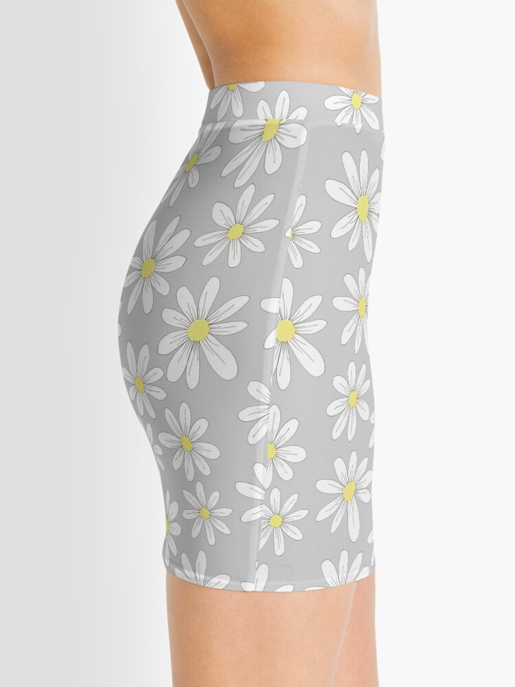 Alternate view of simple daisies on gray Mini Skirt