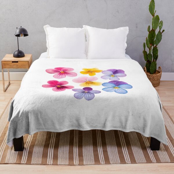 Item preview, Colorful pansy flowers designed and sold by trendspatterns.
